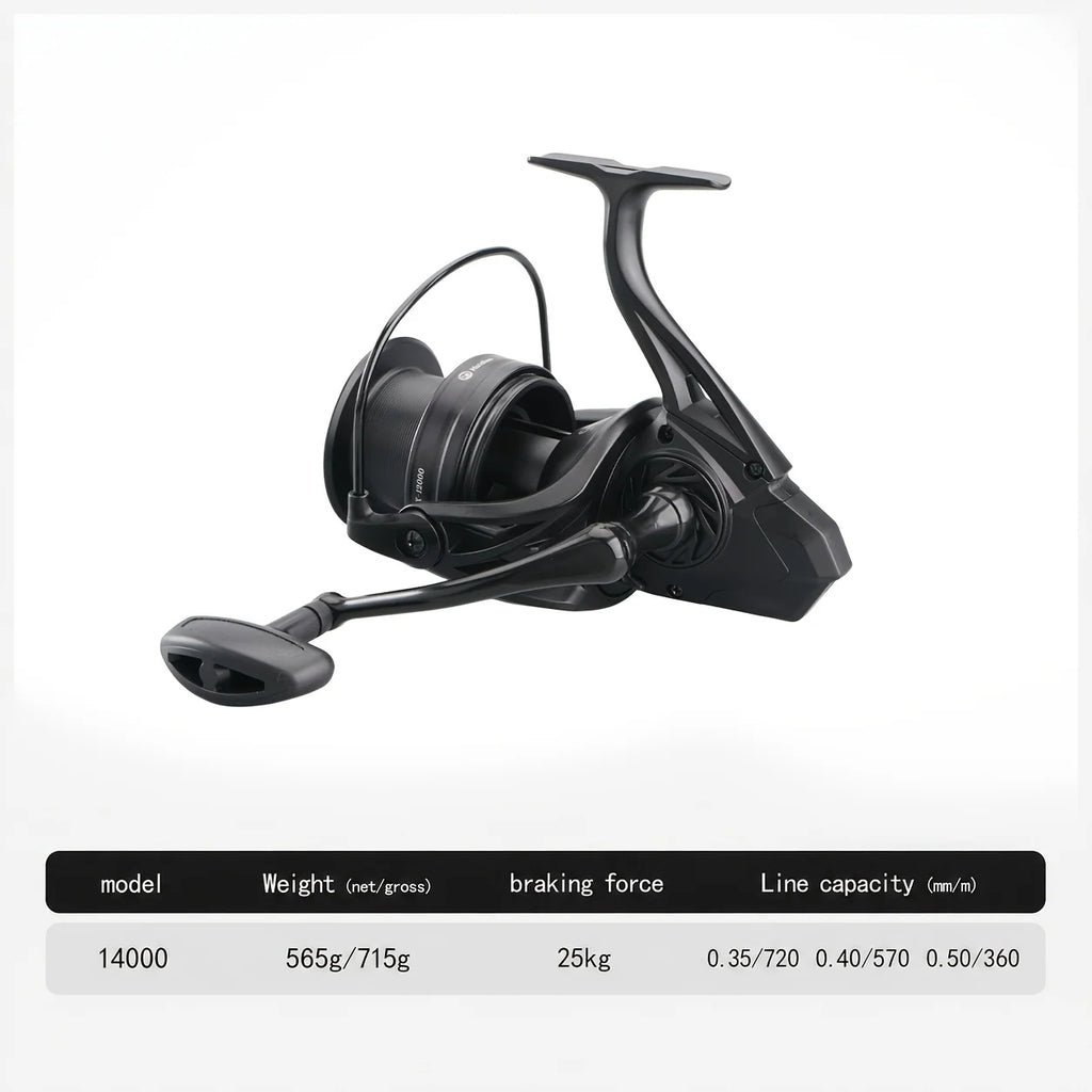 Moulinet Rotatif Noir Long Cast — Modèle 14000 Noir, photo 11