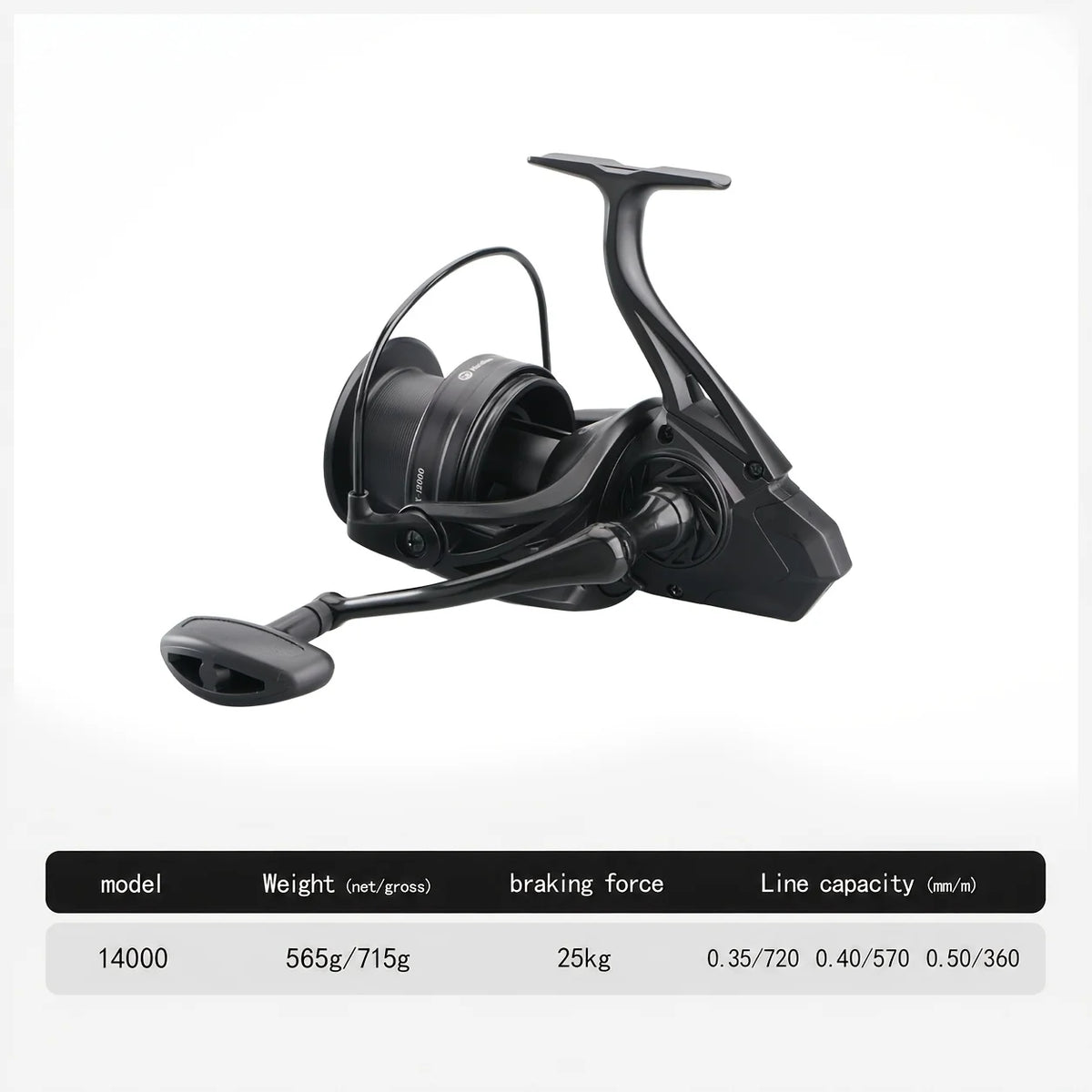 Moulinet Rotatif Noir Long Cast — Modèle 14000 Noir, photo 11