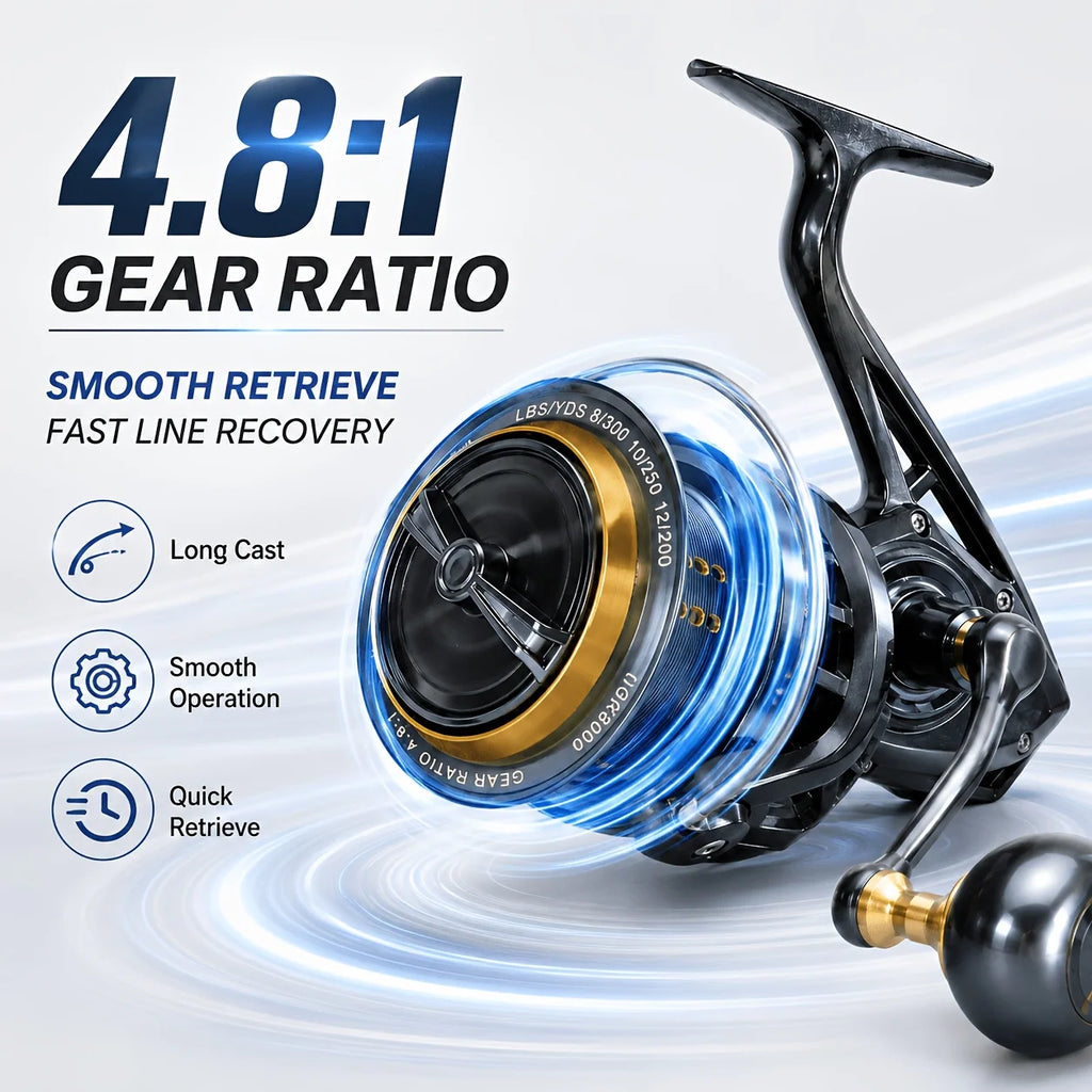 Moulinet Spinning Métal Lourd pour Pêche au Gros — photo 4