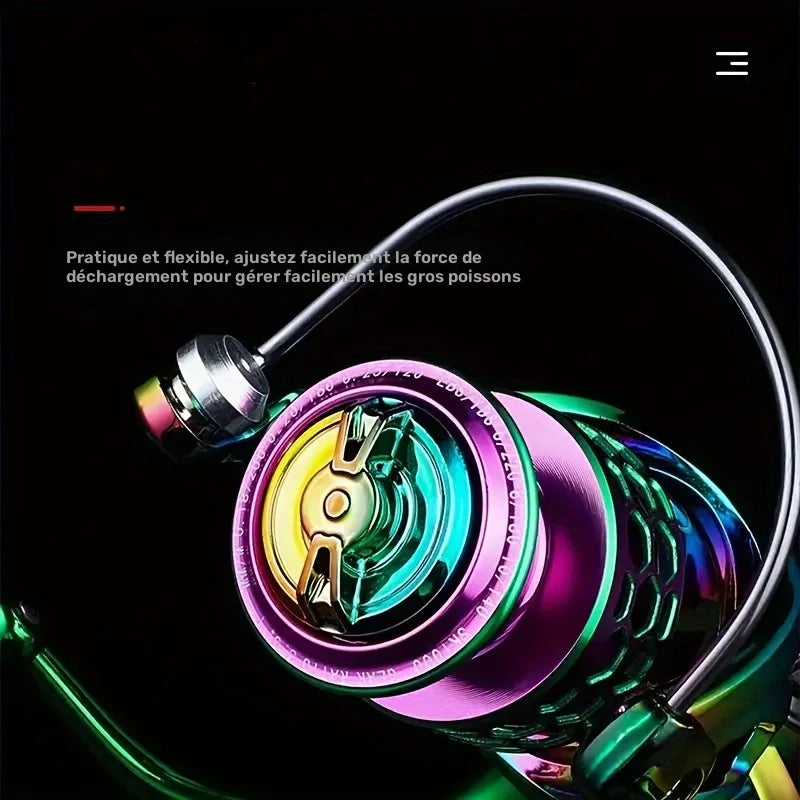 Moulinet Spinning Métal Multi-Coloris Pour Pêche — photo 2