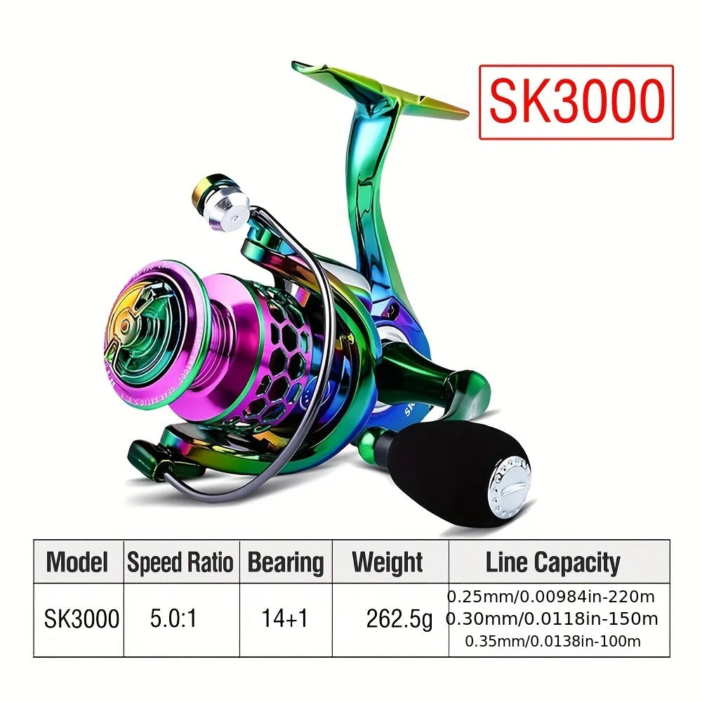 Moulinet Spinning Métal Multi-Coloris Pour Pêche — photo 8