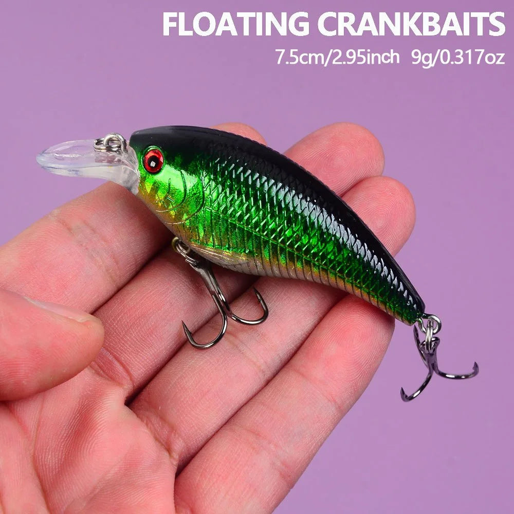 Pack De 5 Leurres Souples Flottants Verts