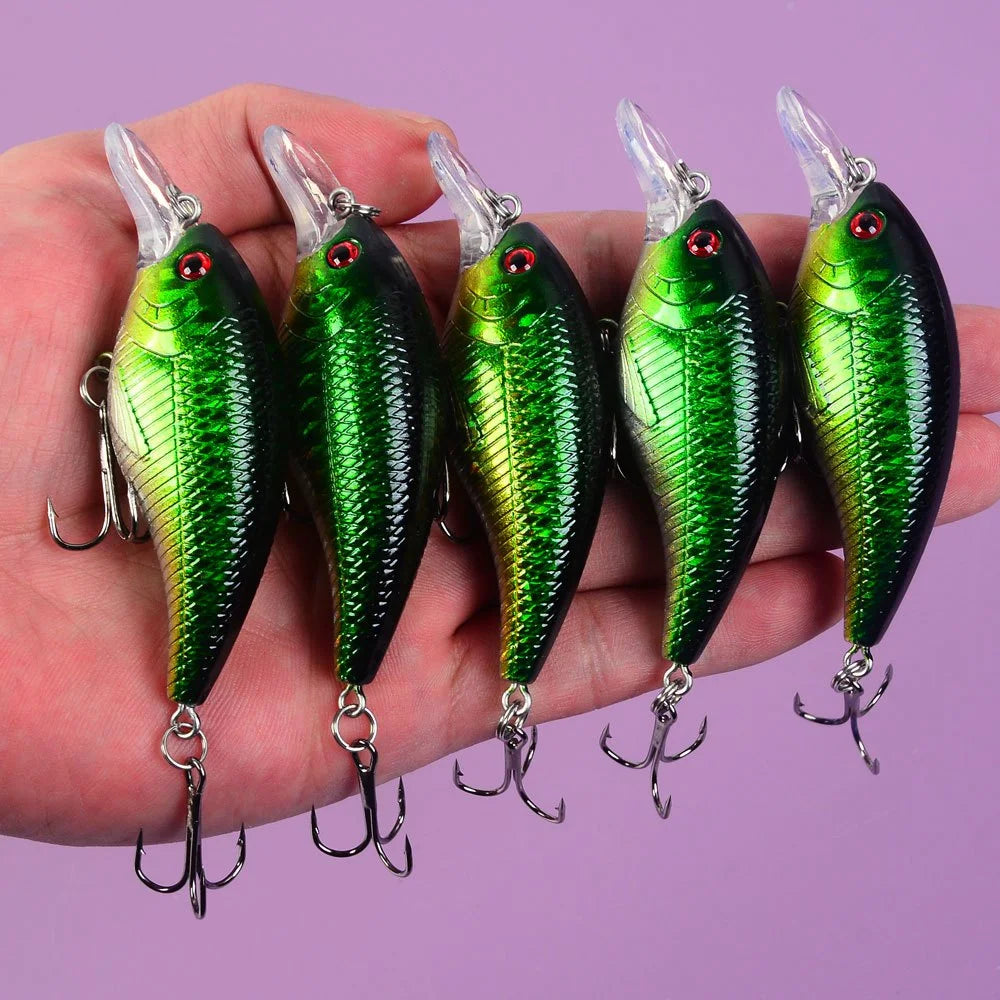 Pack De 5 Leurres Souples Flottants Verts — photo 3