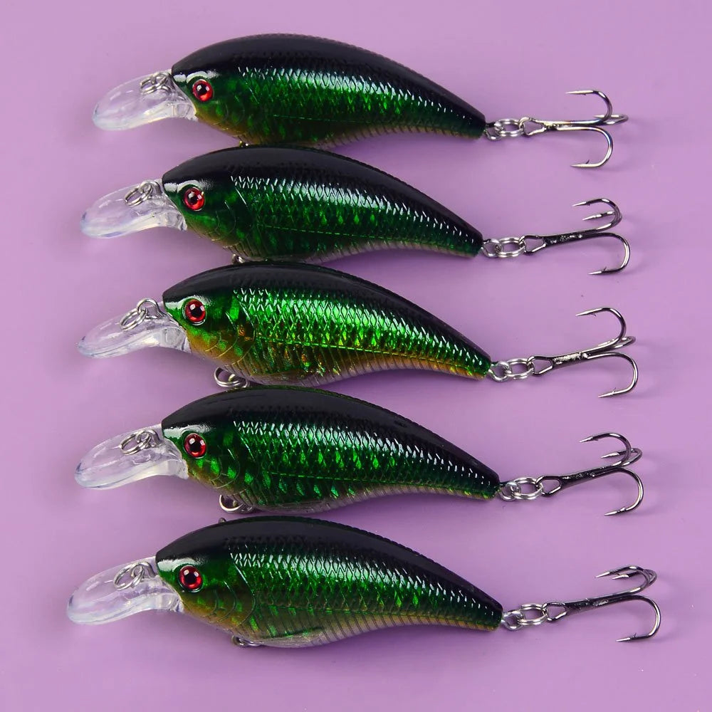 Pack De 5 Leurres Souples Flottants Verts — illustration 3 Image