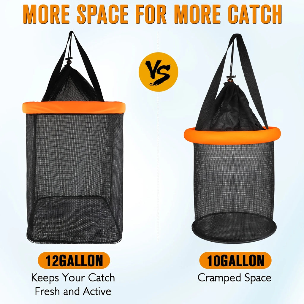 Panier De Pêche Flottant Pliable En Nylon — photo 4