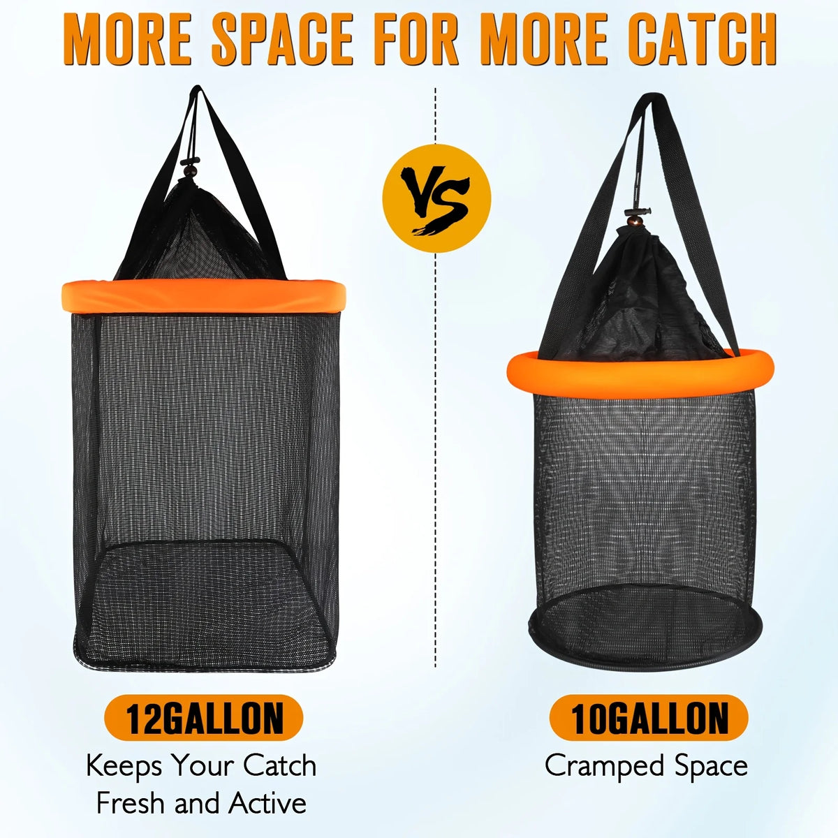 Panier De Pêche Flottant Pliable En Nylon — photo 4