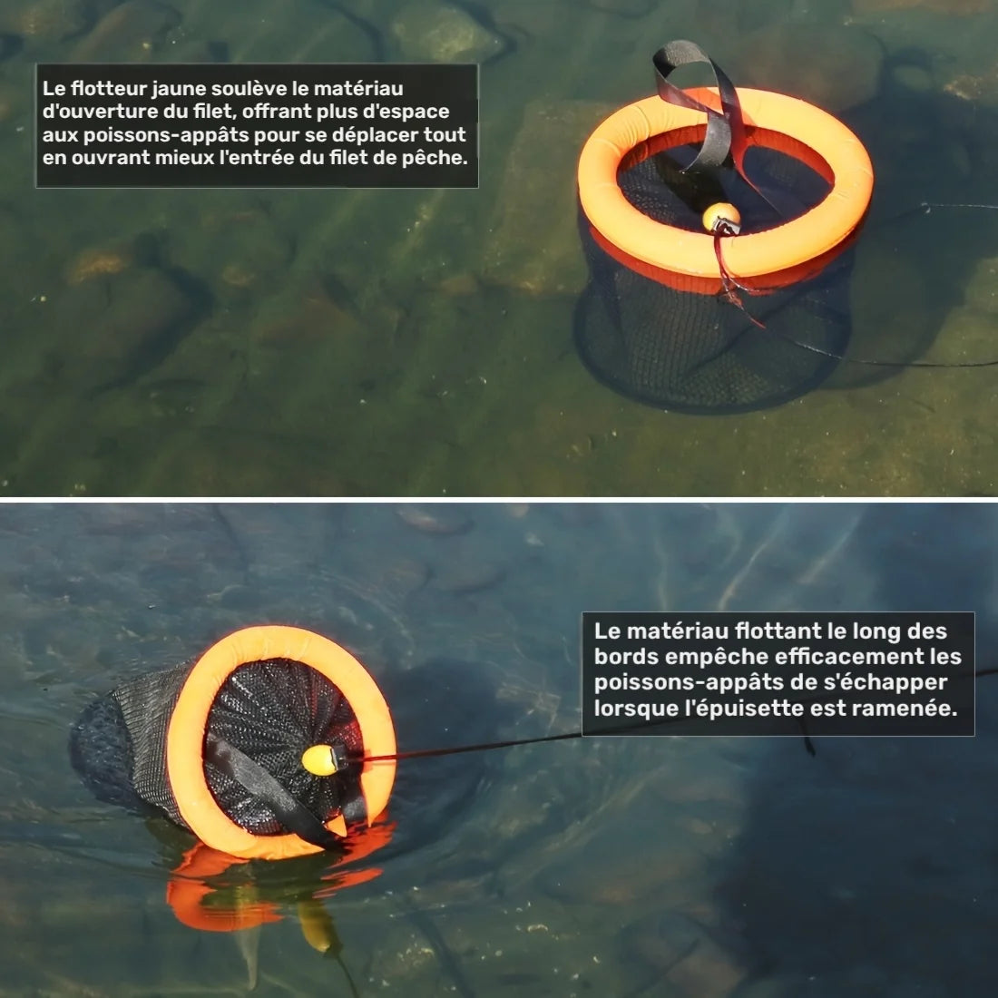 Panier de Pêche Flottant Pliable en Nylon — photo 7