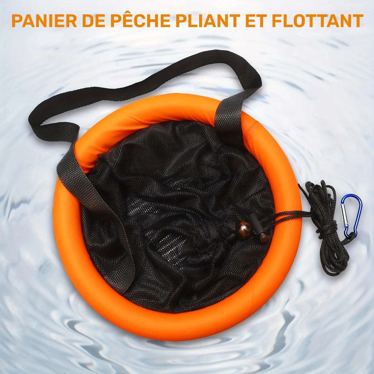 Panier De Pêche Pliable En Nylon Avec Filet — photo 2