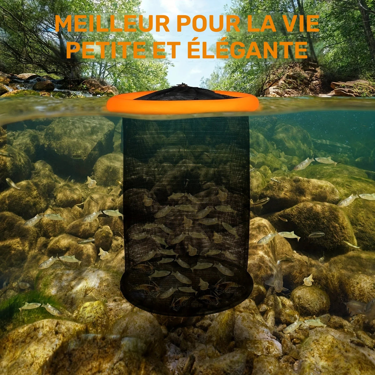 Panier De Pêche Pliable En Nylon Avec Filet — photo 7