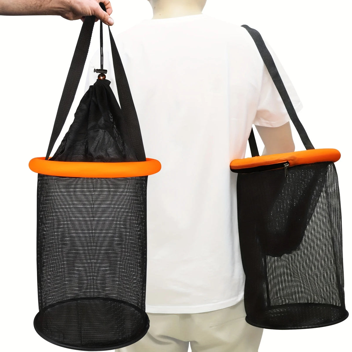 Panier De Pêche Pliable En Nylon Avec Filet — photo 9
