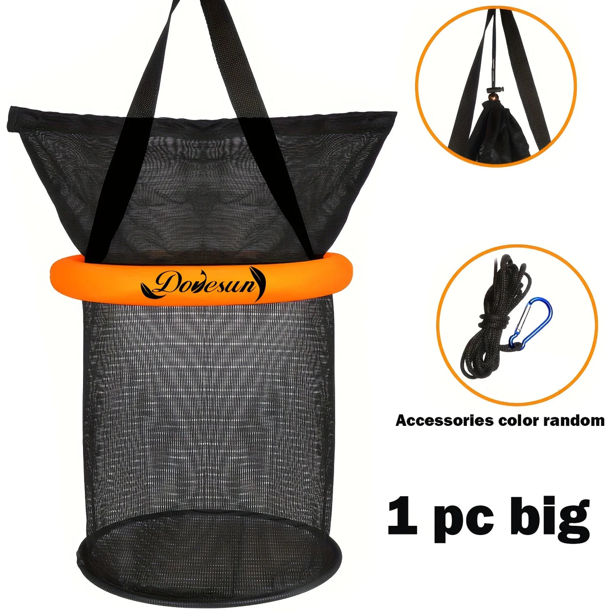 Panier De Pêche Pliable En Nylon Avec Filet — Grand 1 Pièce, photo 11