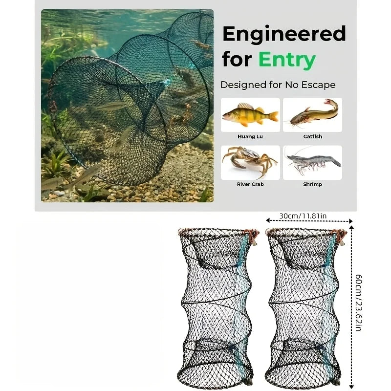 Piège à Crabes Pliable en Filet Inox — photo 3