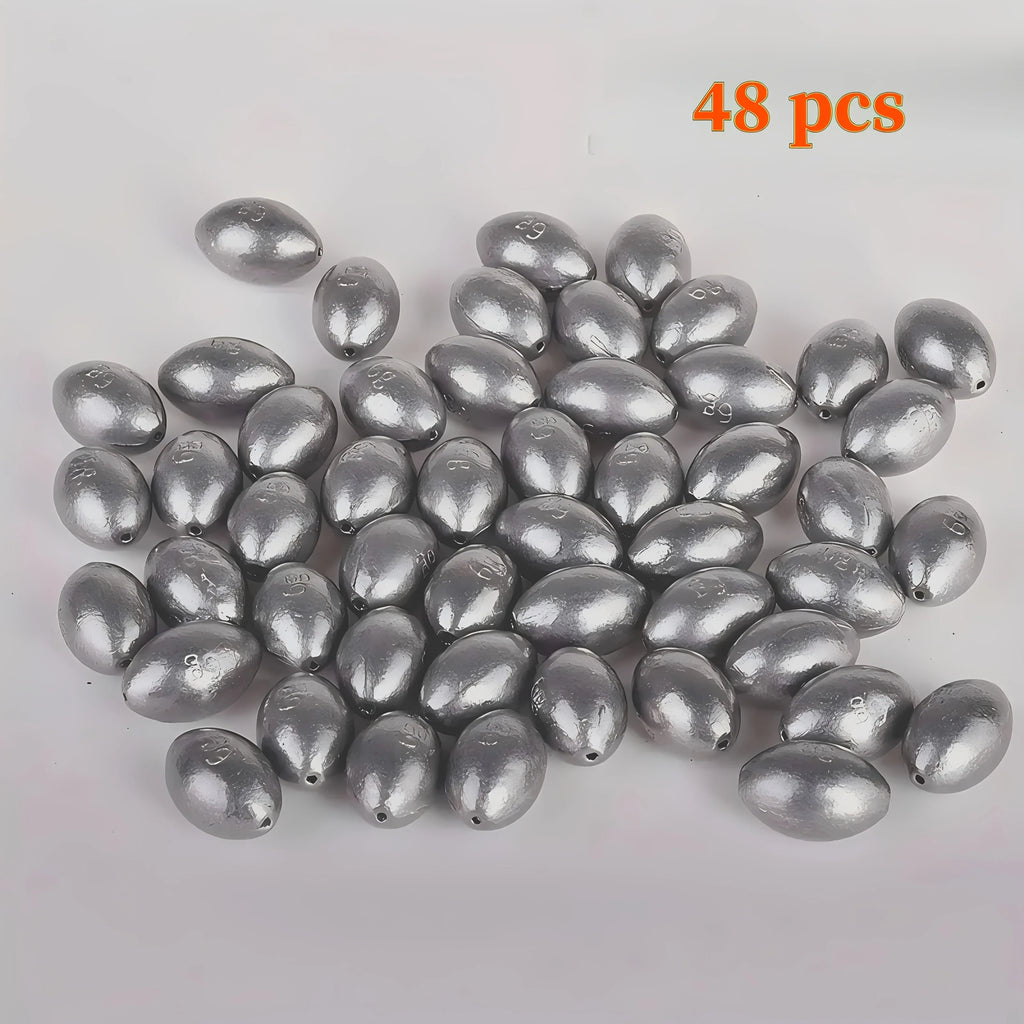 Plombs Creux Olive pour Pêche 48 Pièces