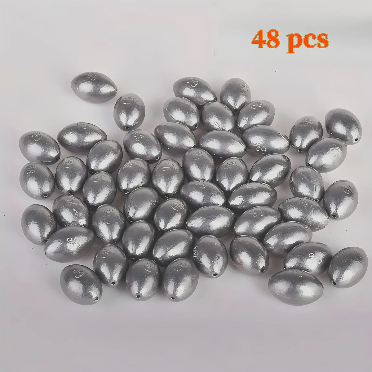 Plombs Creux Olive pour Pêche 48 Pièces