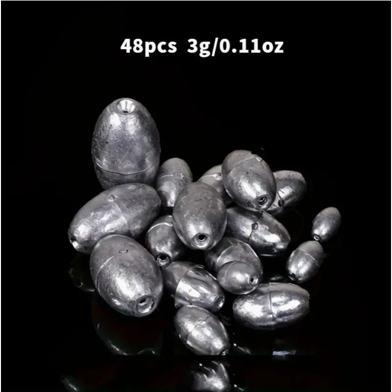 Plombs Creux Olive pour Pêche 48 Pièces — 3 g 48 Pièces, photo 11
