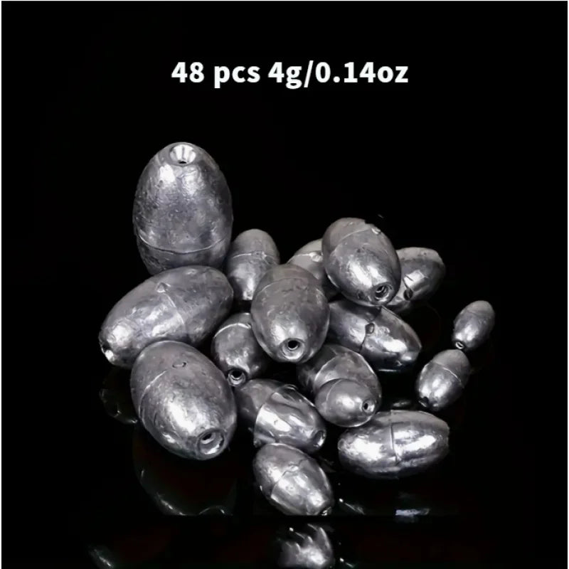 Plombs Creux Olive pour Pêche 48 Pièces — 4 g 48 Pièces, photo 12