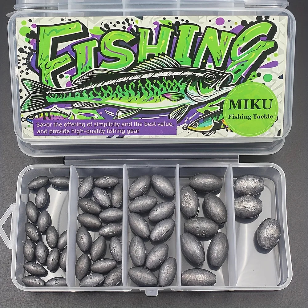 Plombs De Pêche En Forme D’Œuf Et D’Olive