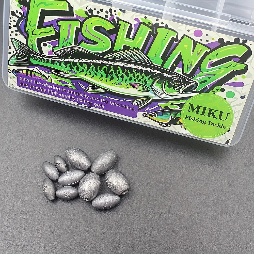 Plombs De Pêche En Forme D’Œuf Et D’Olive — photo 3