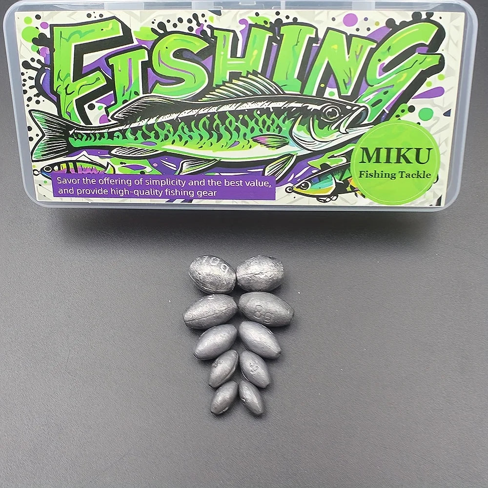 Plombs De Pêche En Forme D’Œuf Et D’Olive — photo 4