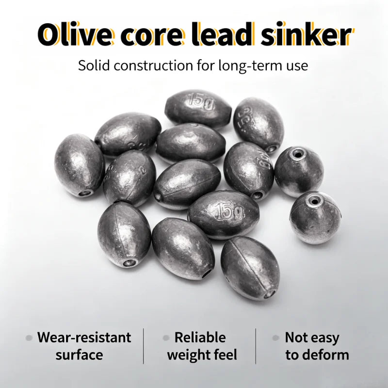 Plombs de Pêche Olive Anti-Enchevêtrement