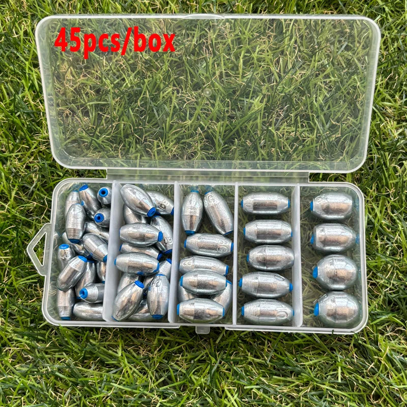 Plombs De Pêche Olives Creuses Acier Carbone — photo 6