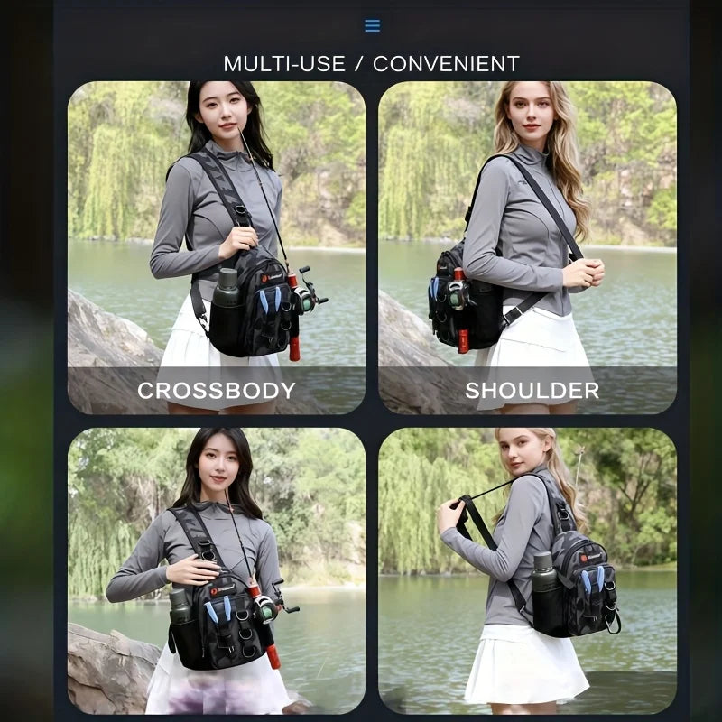 Sac À Dos De Pêche Multifonctionnel En Nylon 600D — photo 9
