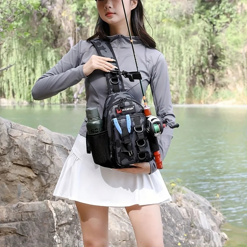 Sac À Dos De Pêche Multifonctionnel En Nylon 600D — photo 11