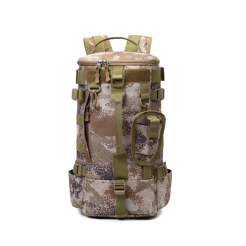 Sac À Dos Multifonctionnel De Pêche En Nylon — Camouflage Désert, photo 10