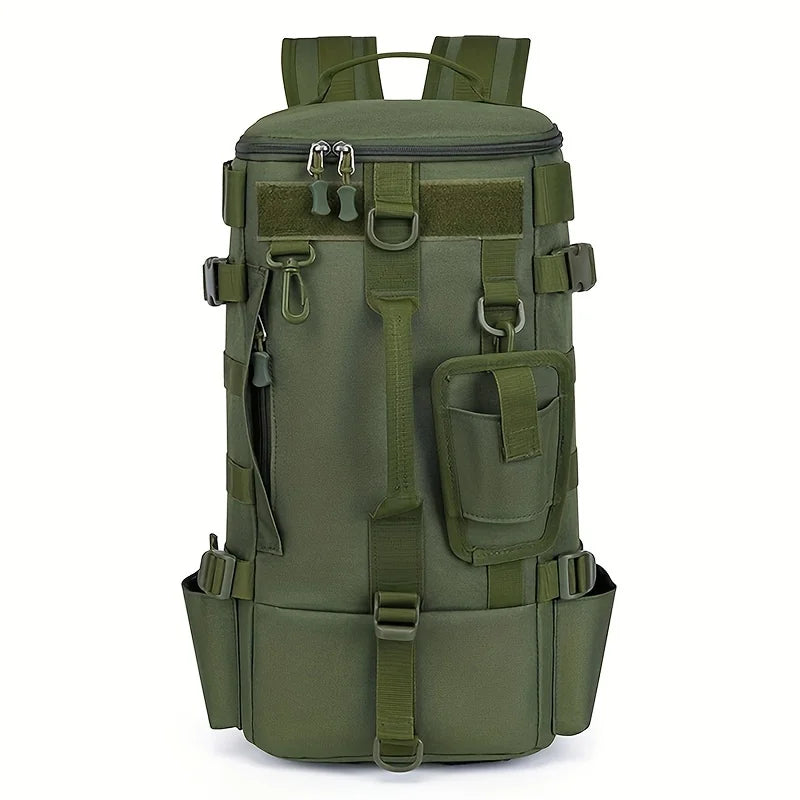 Sac À Dos Multifonctionnel De Pêche En Nylon — Vert Uni, photo 13