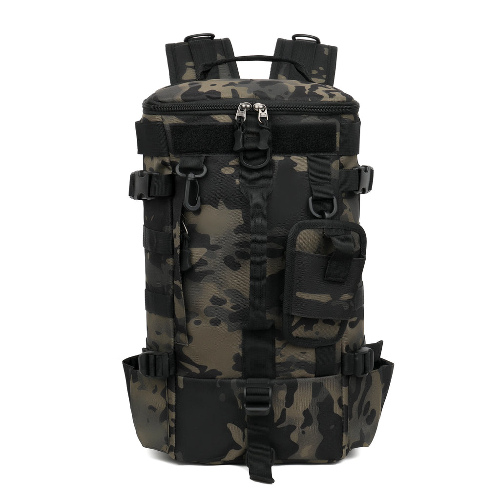 Sac À Dos Multifonctionnel De Pêche En Nylon — Camouflage Marron, photo 15