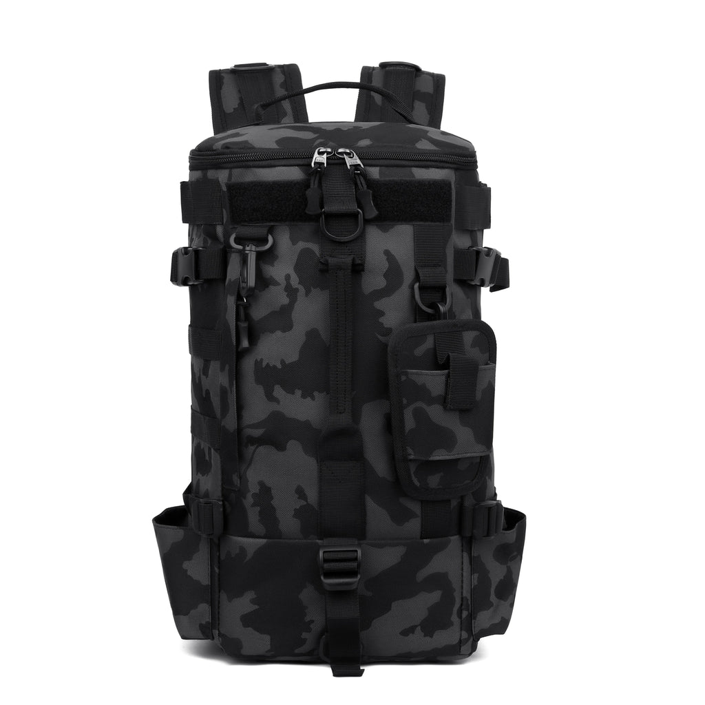 Sac À Dos Multifonctionnel De Pêche En Nylon — Camouflage Noir, photo 16
