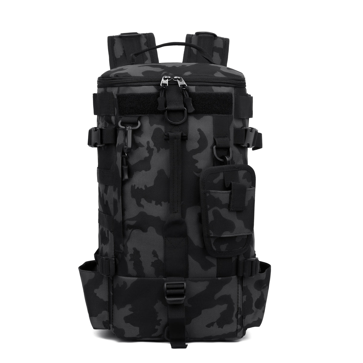 Sac À Dos Multifonctionnel De Pêche En Nylon — Camouflage Noir, photo 16