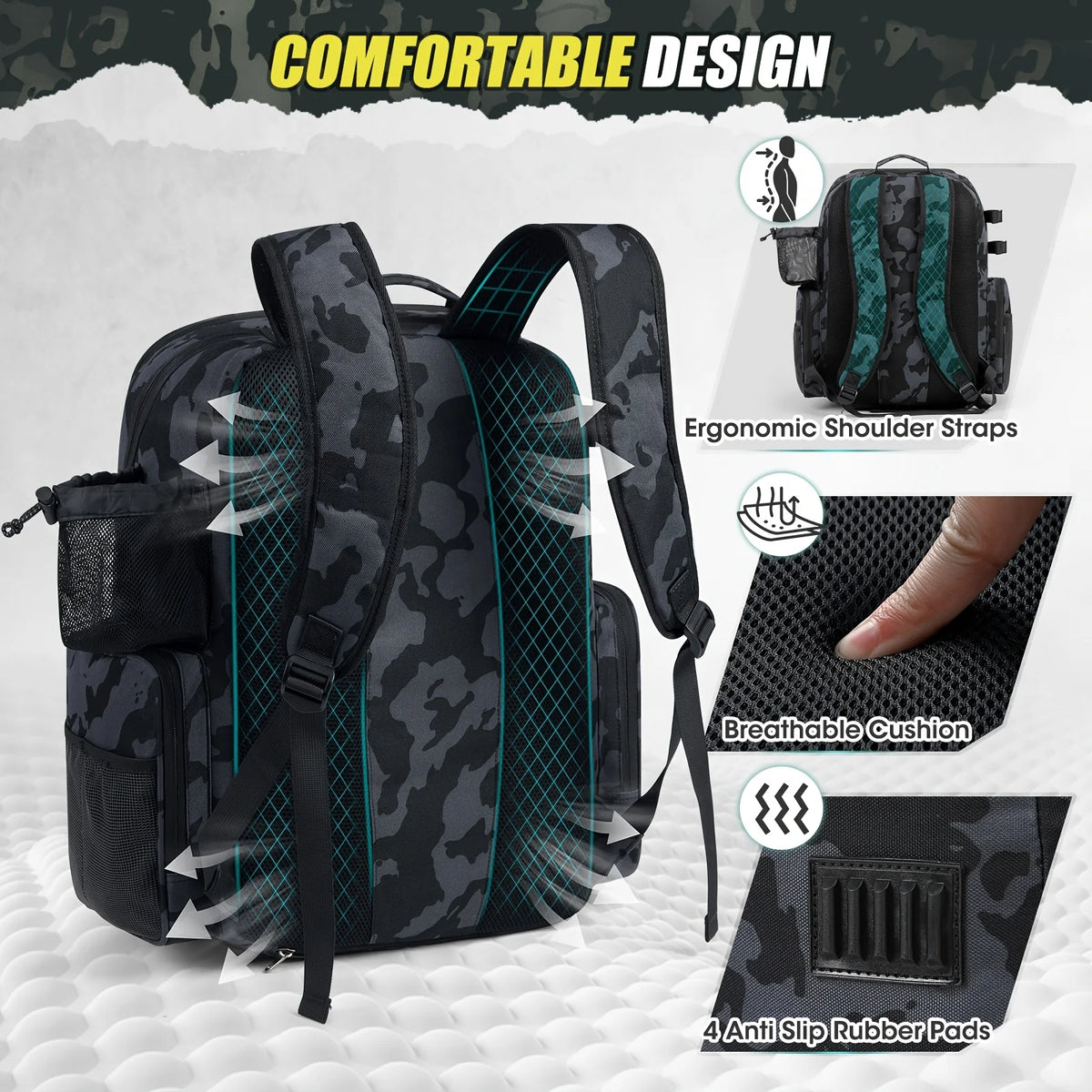 Sac De Pêche 45 L Robuste Avec Support De Canne — photo 5