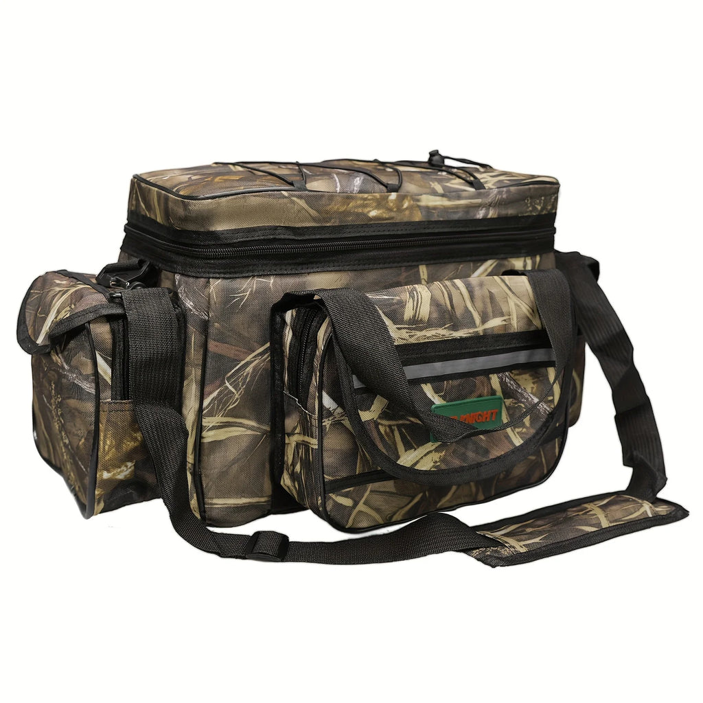 Sac De Pêche Camouflage À Bandoulière En Polyamide — Camouflage Marron
