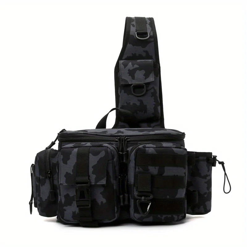 Sac de Pêche Portable en Nylon 600D — Camouflage Noir, photo 11