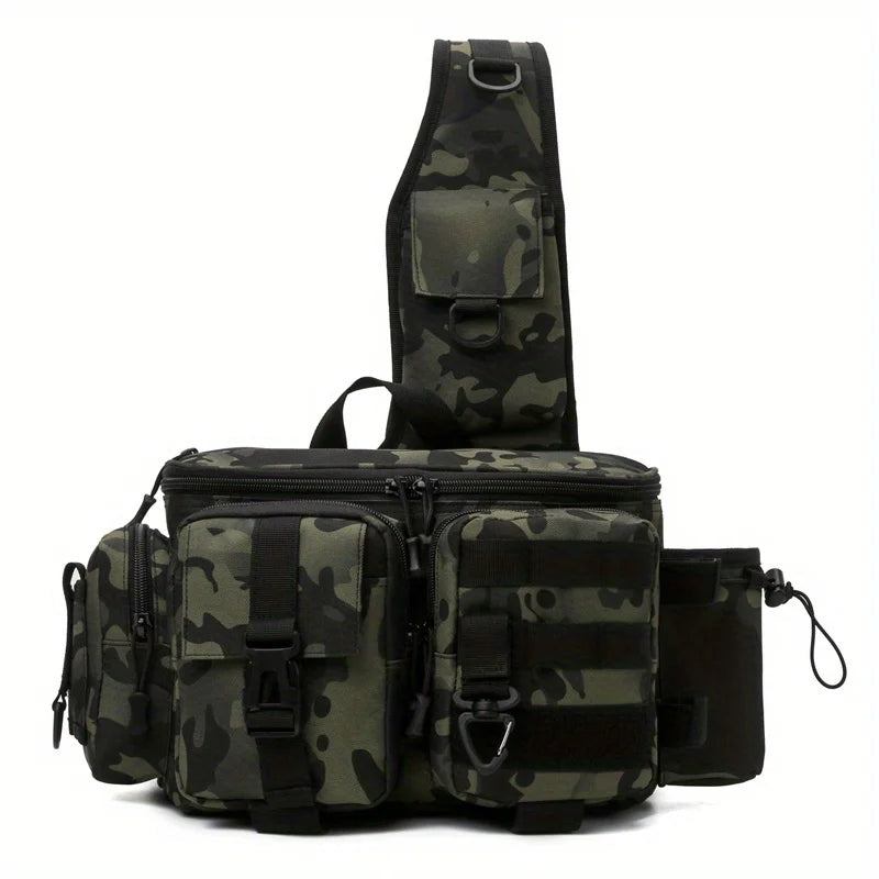 Sac de Pêche Portable en Nylon 600D — Camouflage Vert, photo 12
