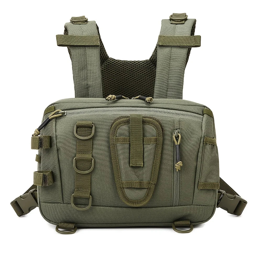 Sac Multifonctionnel de Pêche en Polyamide — Vert Uni, photo 12