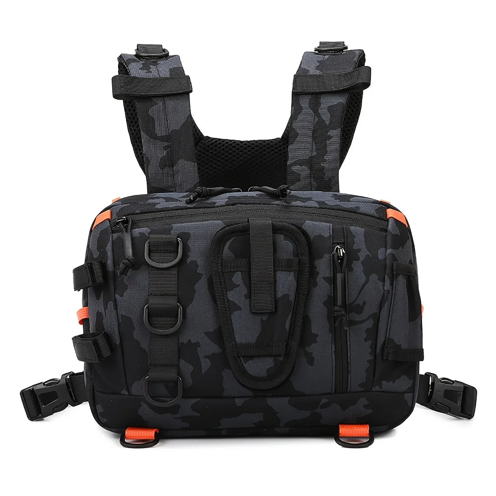 Sac Multifonctionnel de Pêche en Polyamide — Camouflage Noir, photo 13