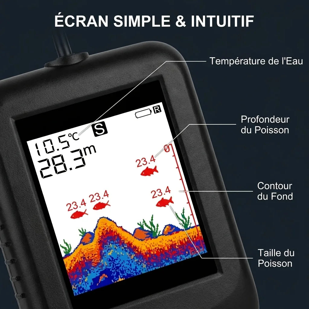 Sonar De Pêche Portable Avec Écran Couleur HD — photo 3