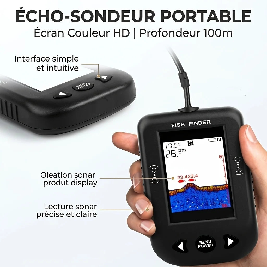 Sonar De Pêche Portable Avec Écran Couleur HD — photo 4