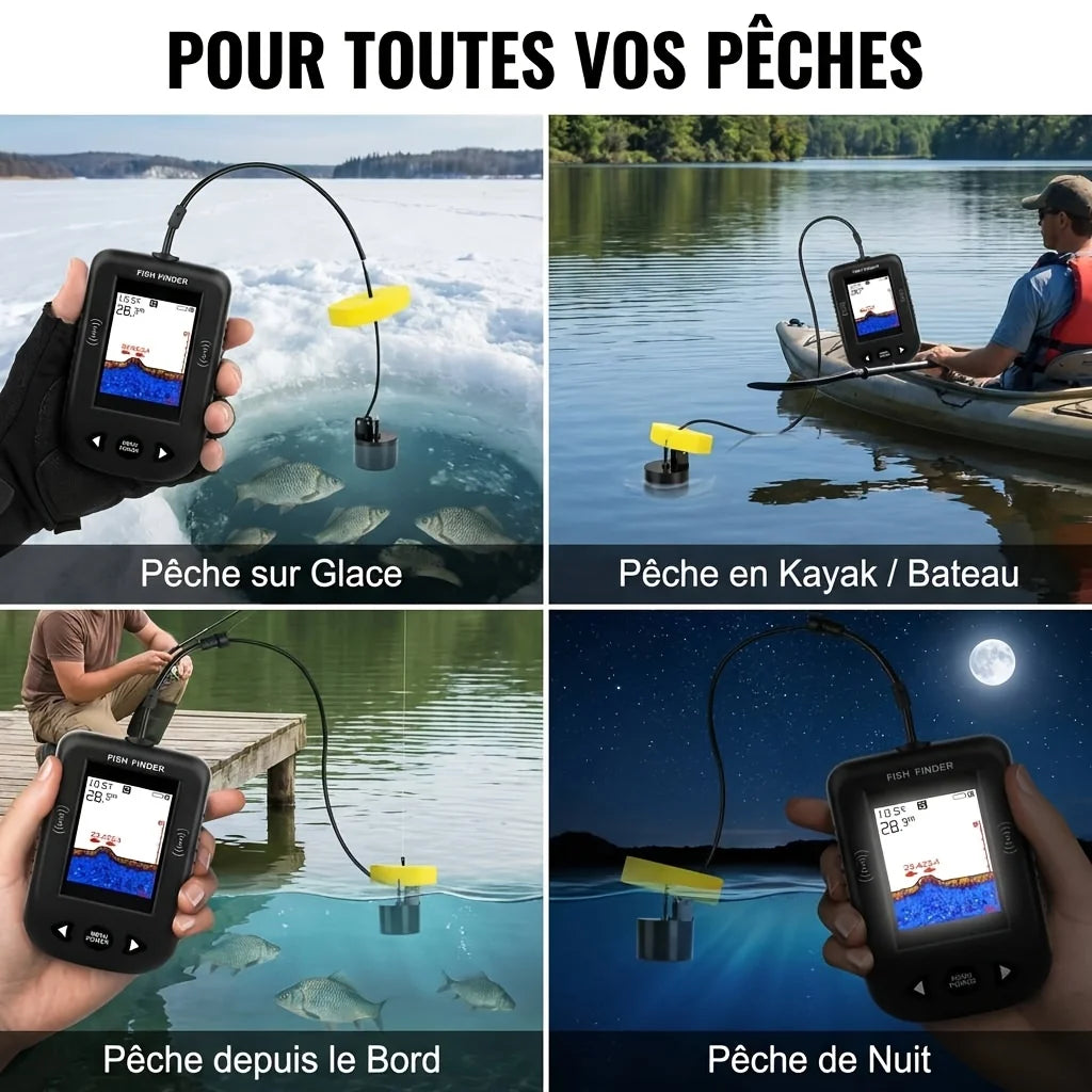 Sonar De Pêche Portable Avec Écran Couleur HD — photo 5