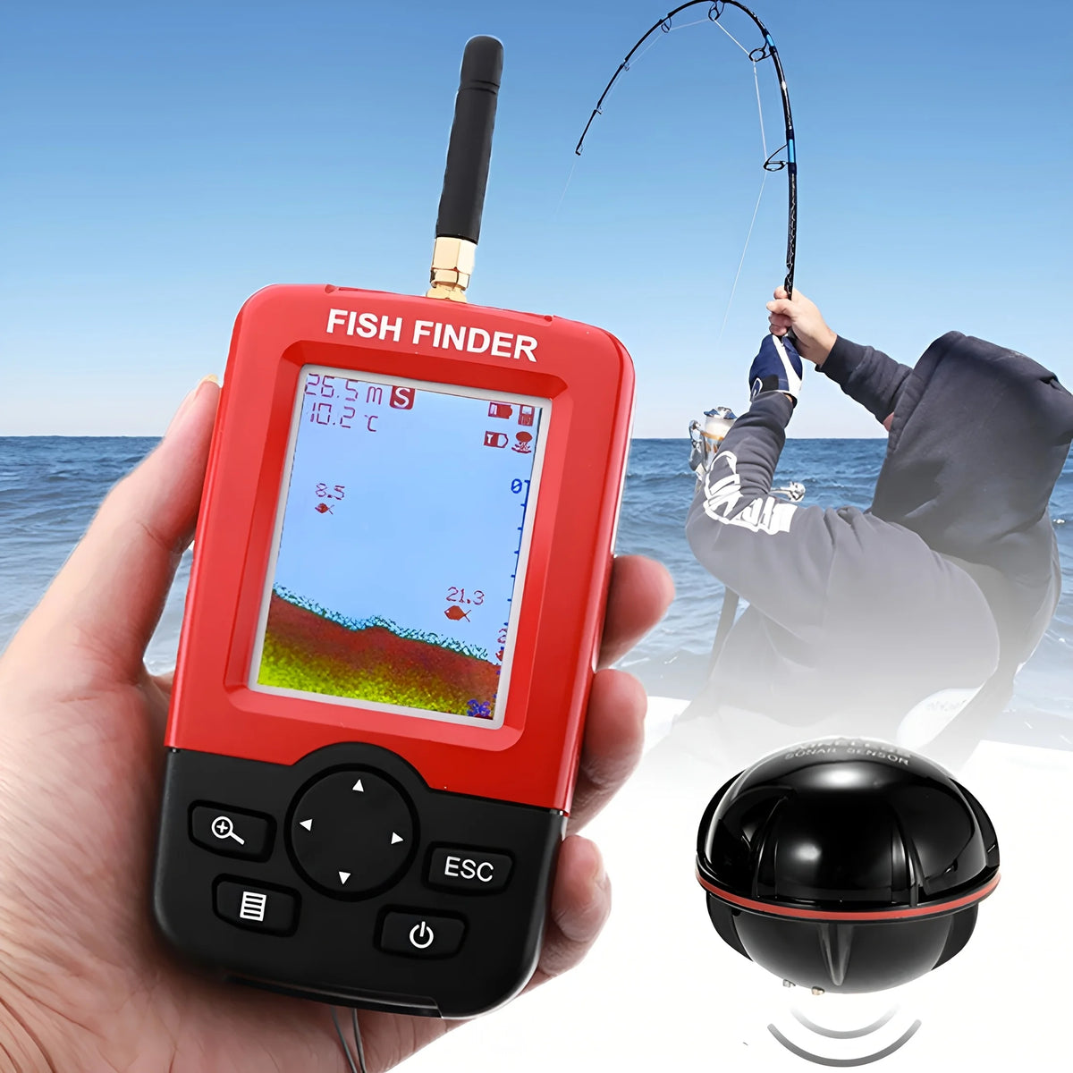 Sondeur De Poisson Intelligent Sans Fil Portable — illustration 1 Image