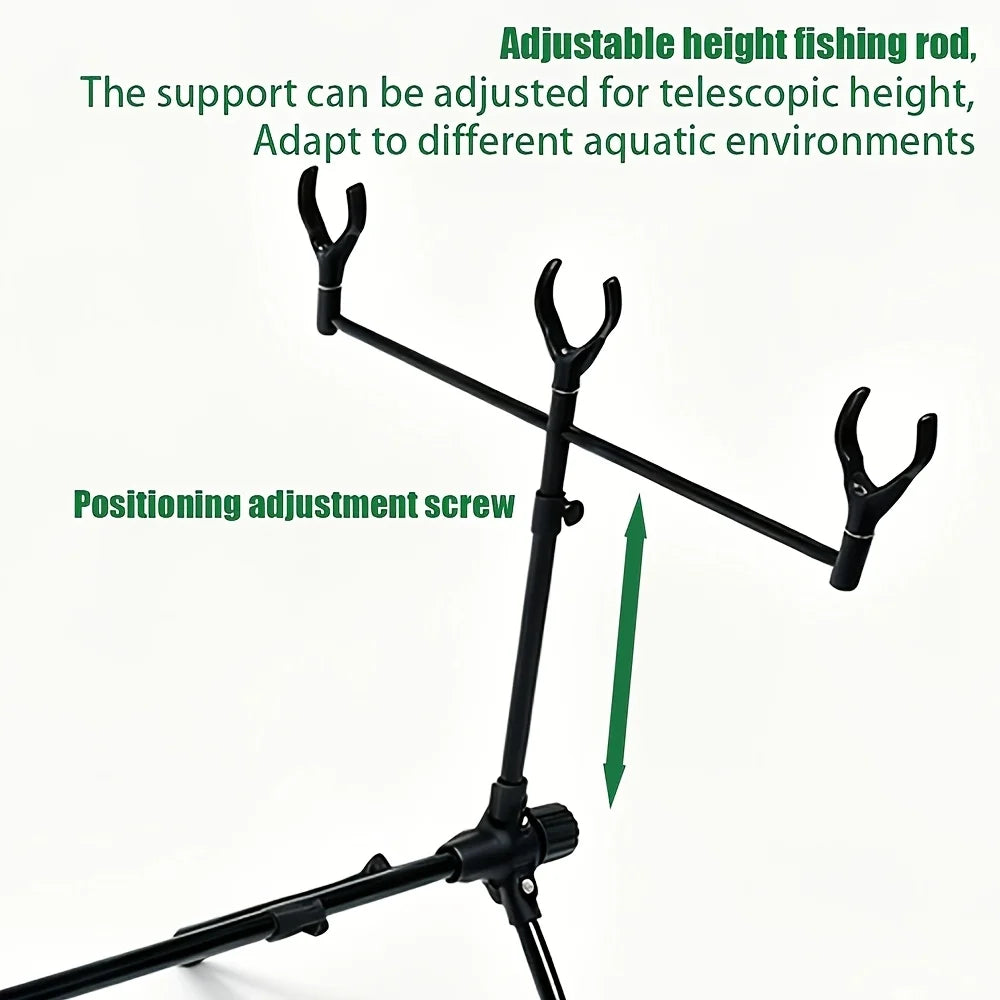 Support À Tourelle À Trois Têtes Pliable Pour Pêche À La Carpe — photo 4