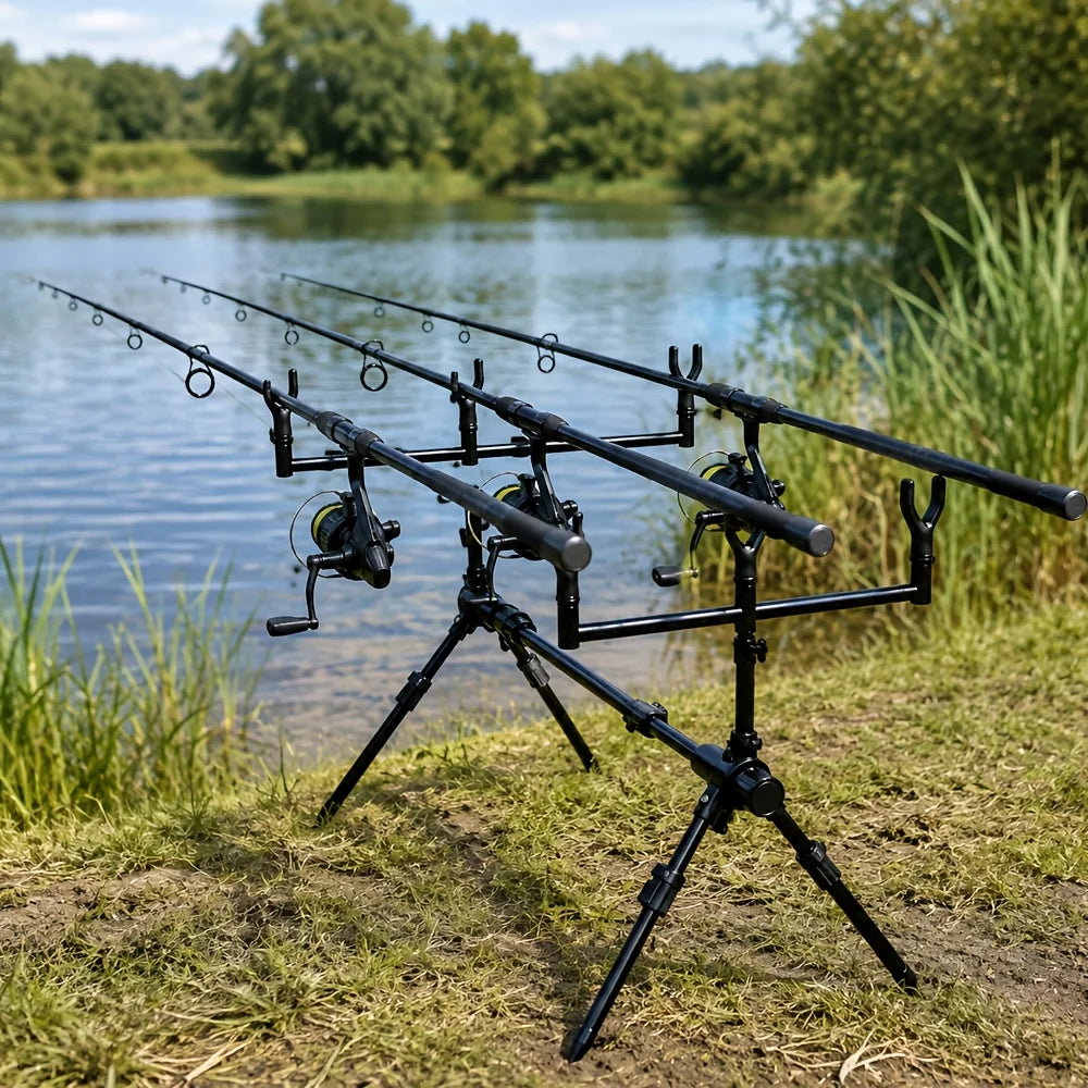 Support À Tourelle À Trois Têtes Pliable Pour Pêche À La Carpe — photo 8
