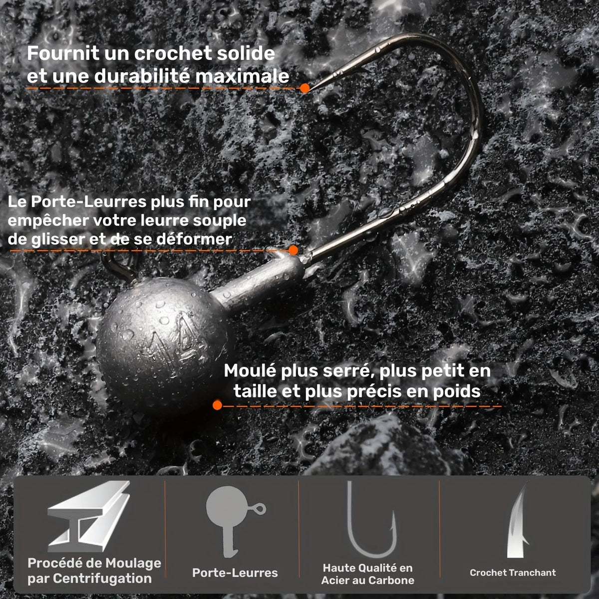 Têtes De Jig Non Peintes Pour Pêche — photo 2