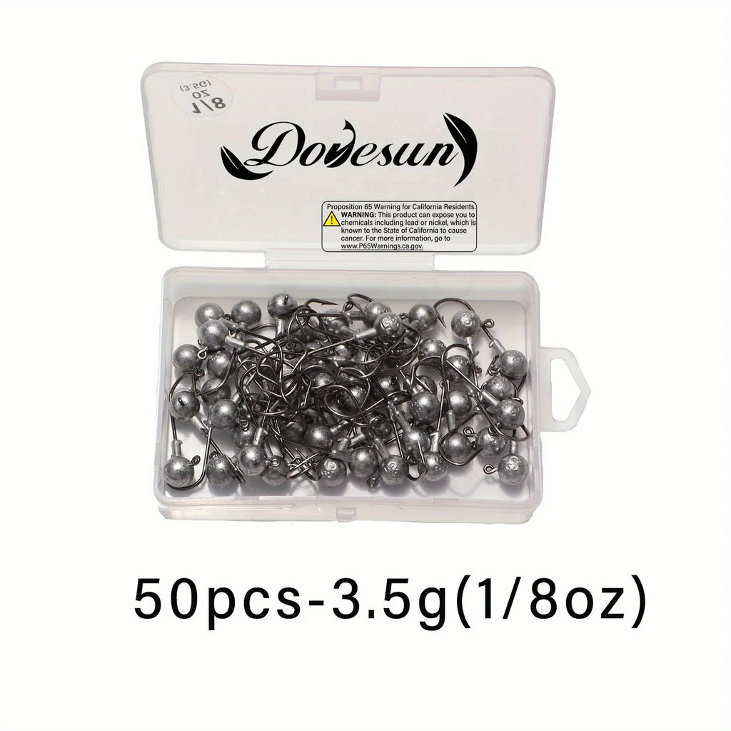 Têtes De Jig Non Peintes Pour Pêche — 50 Pièces 3,5 g (1/8 Oz), photo 5