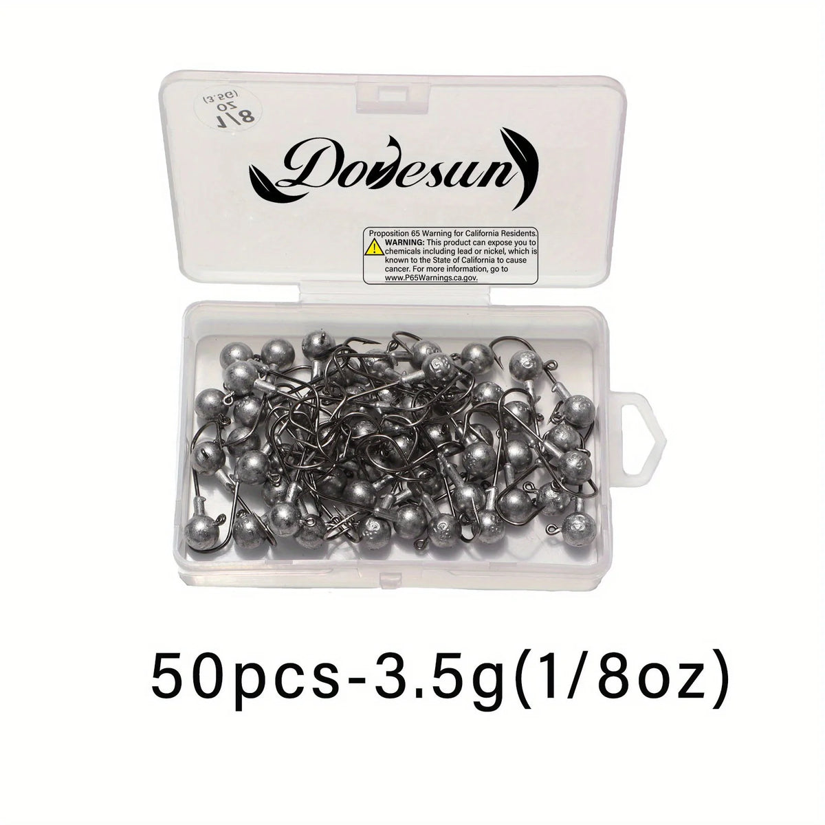 Têtes De Jig Non Peintes Pour Pêche — 50 Pièces 3,5 g (1/8 Oz), photo 5