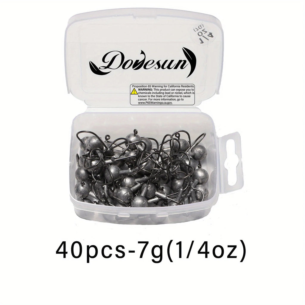 Têtes De Jig Non Peintes Pour Pêche — 40 Pièces 7 g (1/4 Oz), photo 7