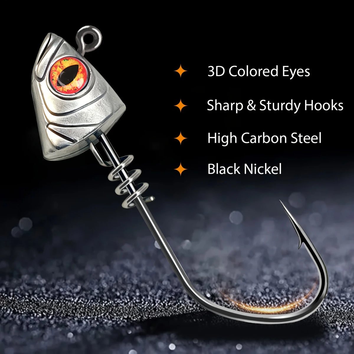 Têtes De Jig Swimbait À Visser Avec Yeux 3D