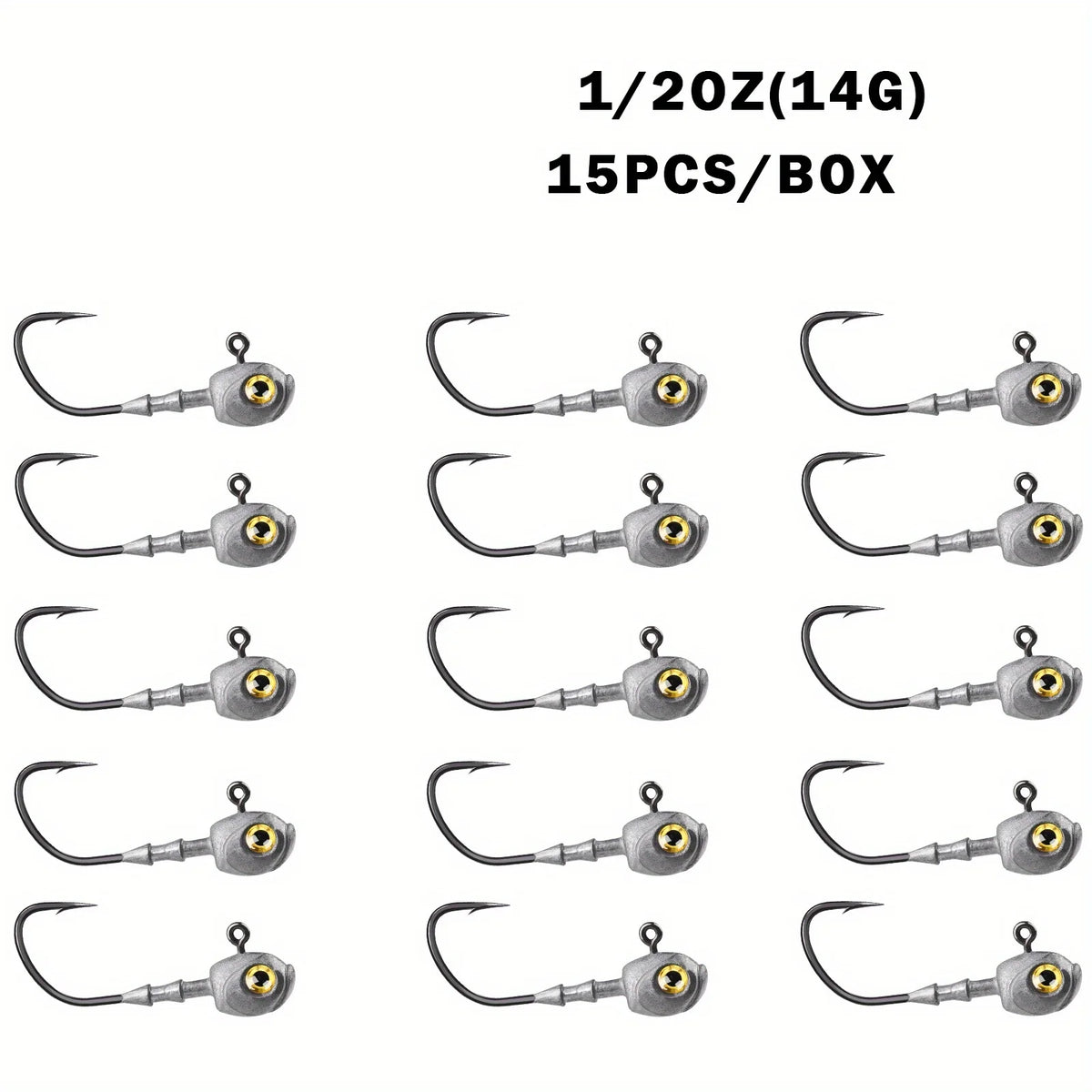 Têtes De Jig Swimbait À Yeux 3D — 14 g 15 Pièces, photo 6